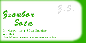 zsombor sota business card